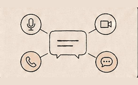 Voice, video, phone, and chat channels around a single conversation